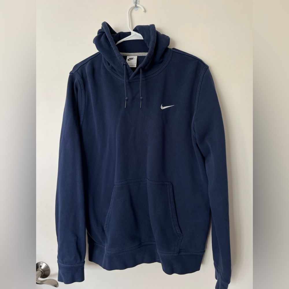 Nike Men's Dark Blue Hoodie Size L